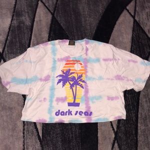 Cropped tye-dye tee